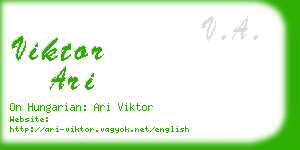 viktor ari business card